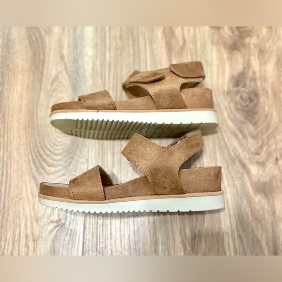 Soul Naturalizer Womens Sandals Size 8.5 Suede Chunky Platform Tan - Picture 3 of 5